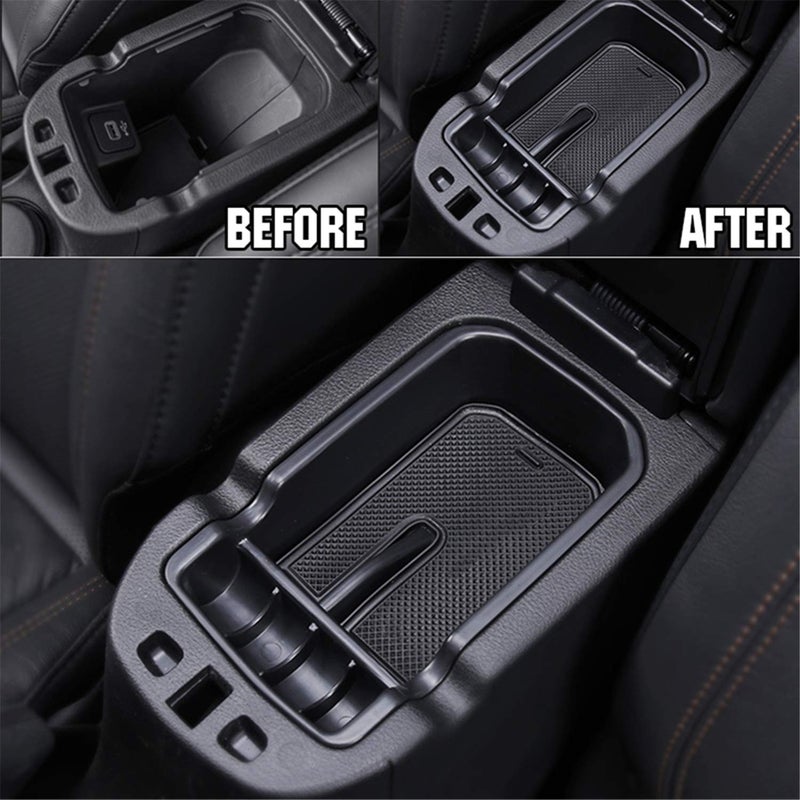 YOCTM Fits Compass Accessories Center Console Tray Armrest Secondary Glove Storage Box Center Console Organizer for 2017 2018 2019 2020 2021 Jeep Compass Limited Latitude Trailhawk Sport (Pack of 1) - Image 3